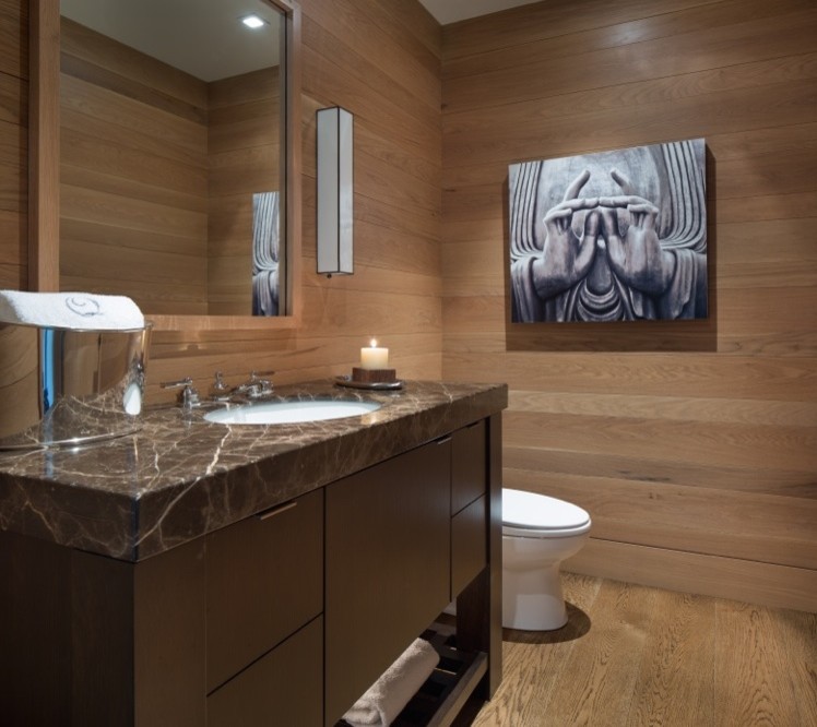 Example of a transitional bathroom design in Phoenix