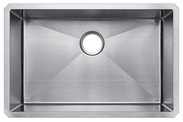 Starstar Single Bowl Undermount 304 Stainless Steel Kitchen Sink, 29"x19"x9"