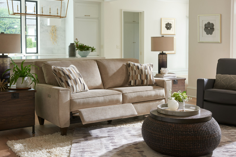 Edie Duo Reclining 2 Seat Sofa by LaZBoy shown in Toast