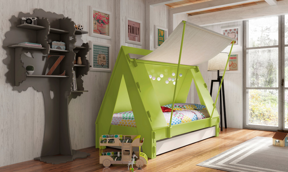 Kids Bedroom Trundle Cabin Tent Bed