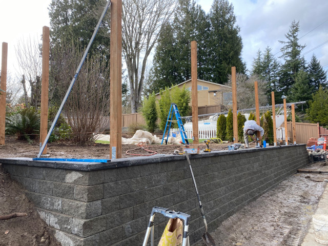 Retaining Wall and Privacy Fence have