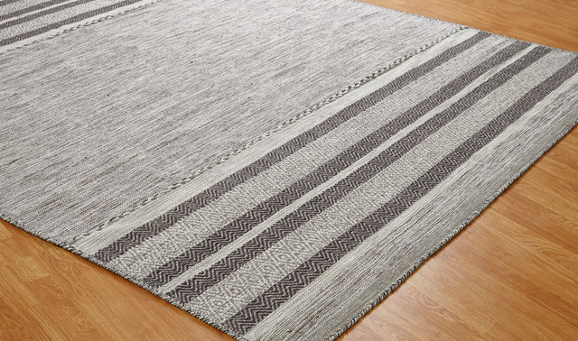 Andes Canyon Granite Hand Made Cotton Chenille Area Rug Gray 2 X3