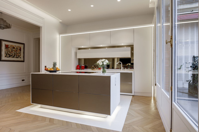 Cuisine Design Ouverte Dans Un Appartement Haussmannien
