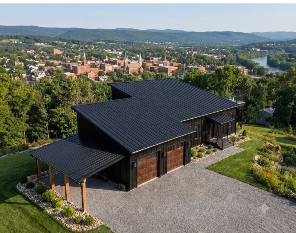 Modern Mountain Home with Dramatic Black Exterior