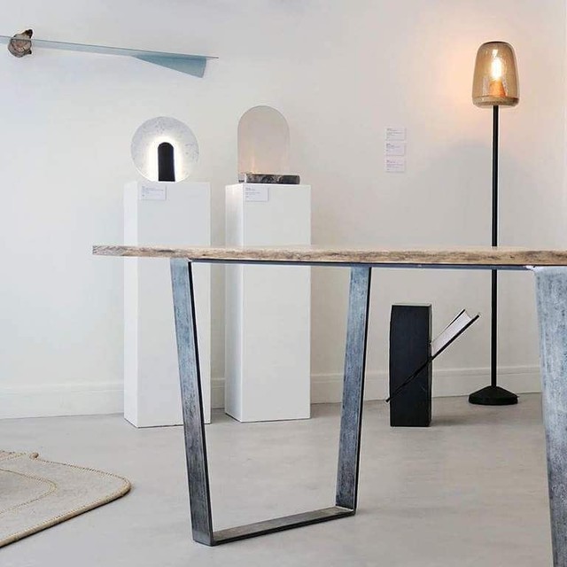 Exemple d'une salle à manger tendance.