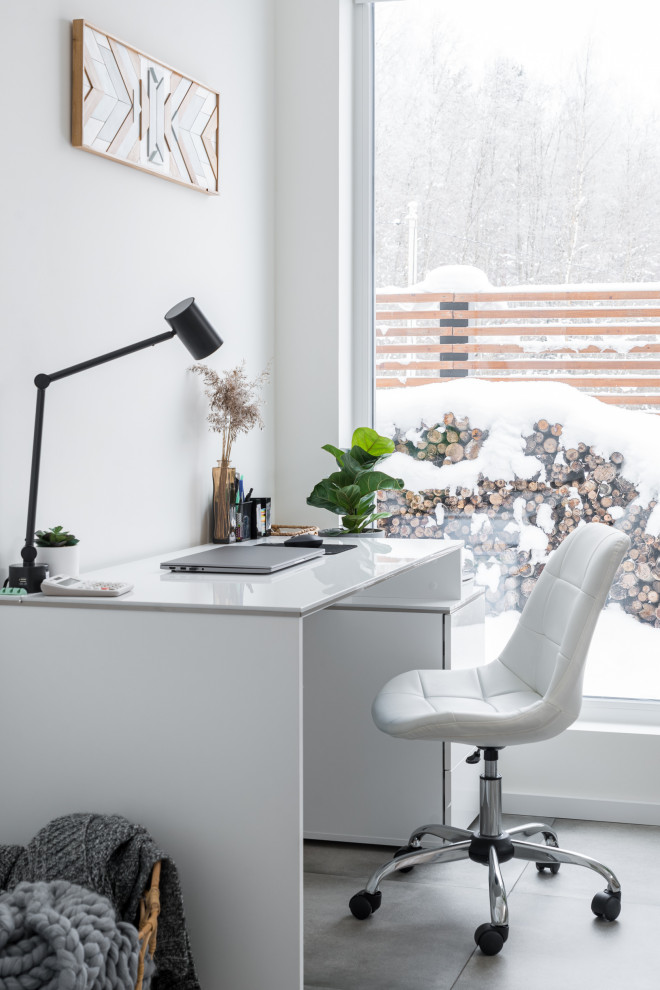 Photo of a scandi home office in Moscow.