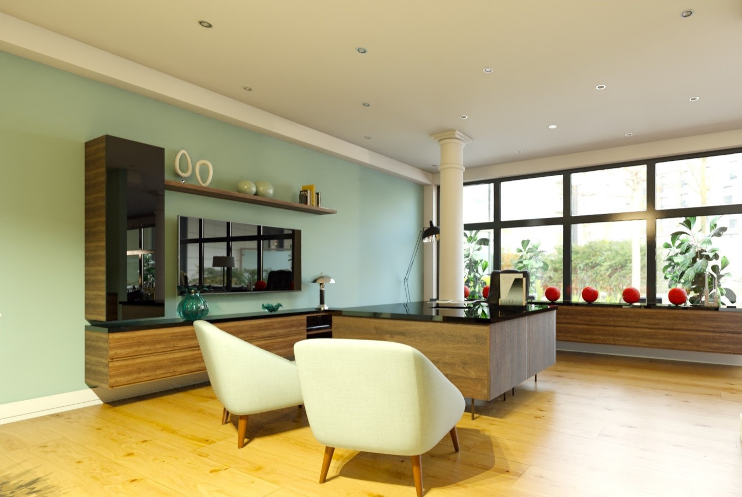 Loft 300 m² dans un immeuble d'affaires réhabilité.