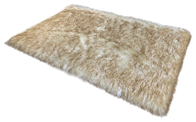 Super Soft Faux Sheepskin Silky Shag Rug, 12'x15' - Contemporary - Area ...
