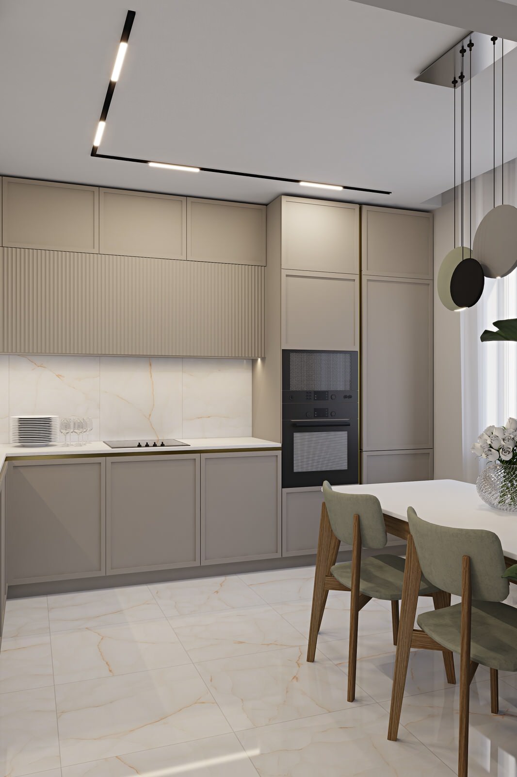 Кухня в светлых тонах