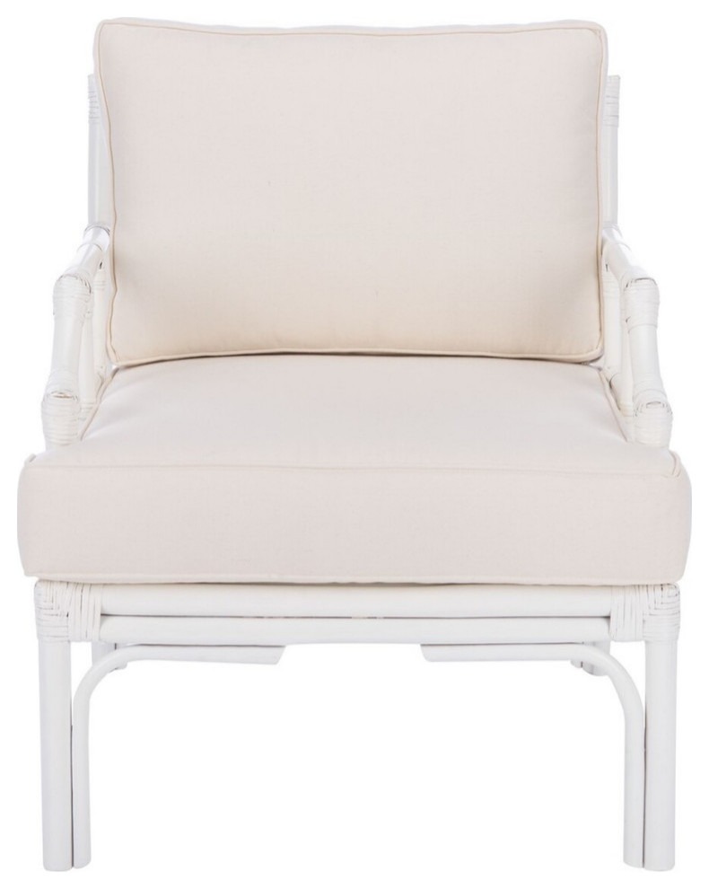 Zimmi Accent Chair With Cushion White