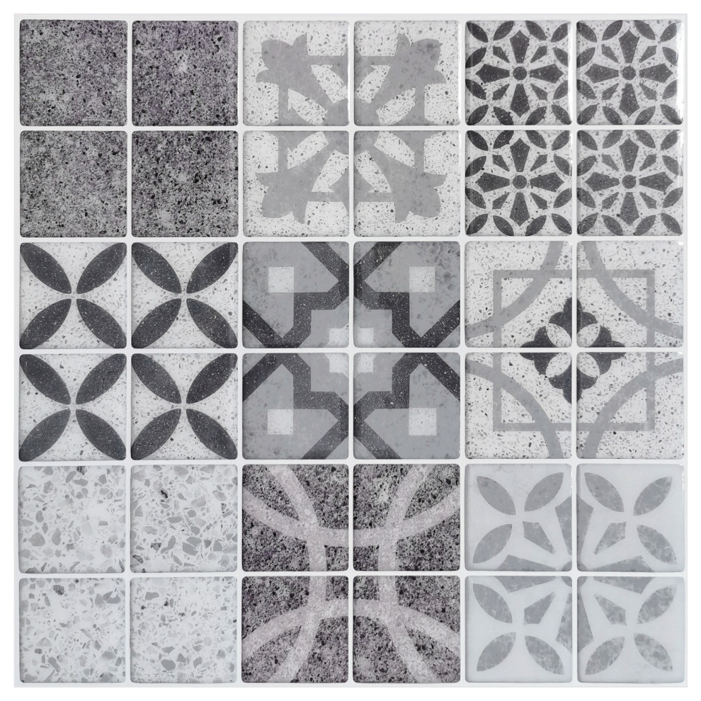 12"x12" Peel and Stick Backsplash Mediterranean Wall Tile 10 sheets -  Contemporary - Mosaic Tile - by Art3d LLC | Houzz