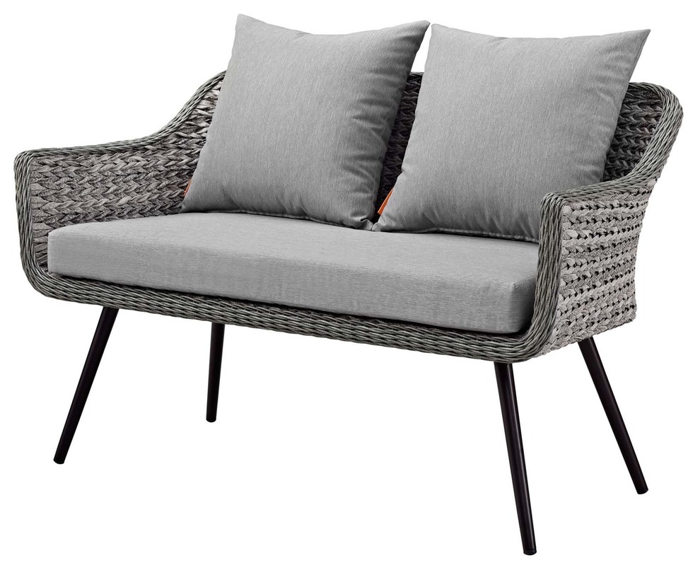 rattan wicker loveseat