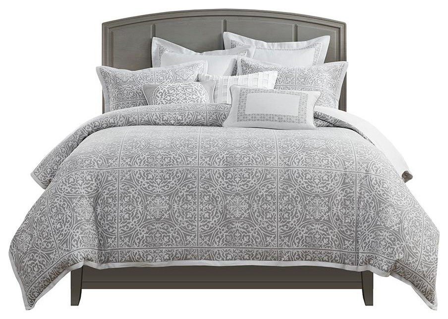 100 Polyester Jacquard 9pcs Comforter Set Contemporary Comforters