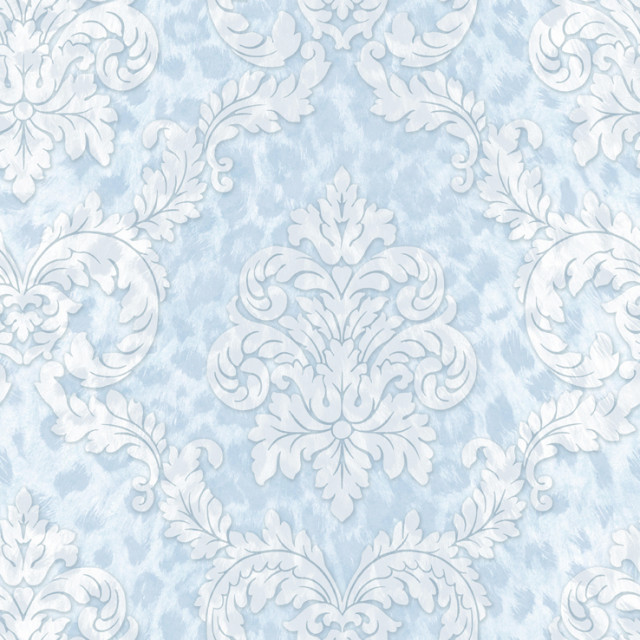Gabriella Light Blue Ogge Busy Toss Wallpaper Sample Traditional Wallpaper By Brewster Home Fashions Houzz