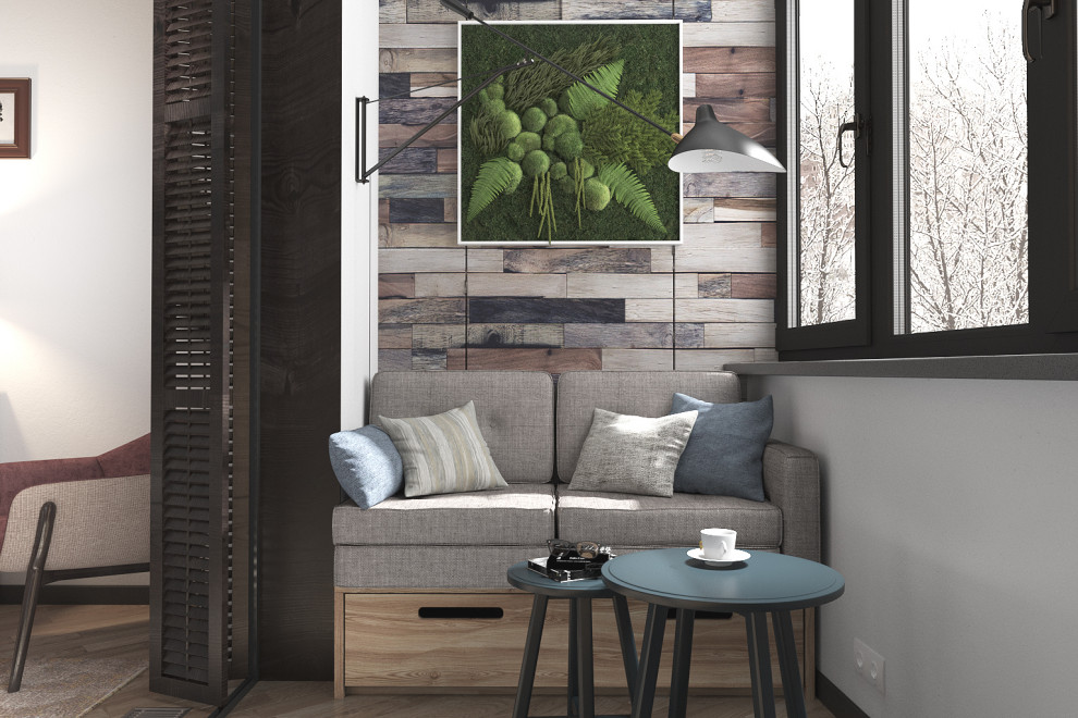 Воображение с этническими мотивами. Проект квартиры 55 м2 в Москве.