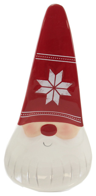 Tabletop Gnome Spoonrest Earthenware Christmas Kitchen Cooking Mx177489