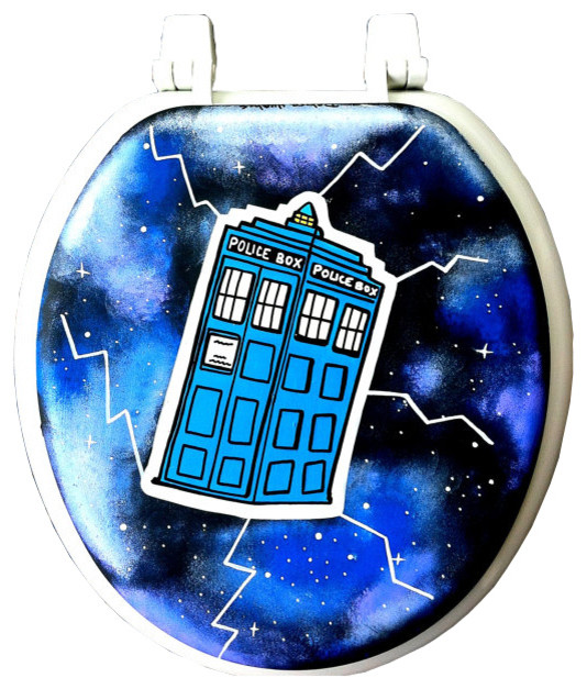 Dr. Who Hand Painted Toilet Seat, Standard