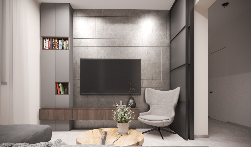 Дом 120 кв.м. _ Гостиная_Современный стиль