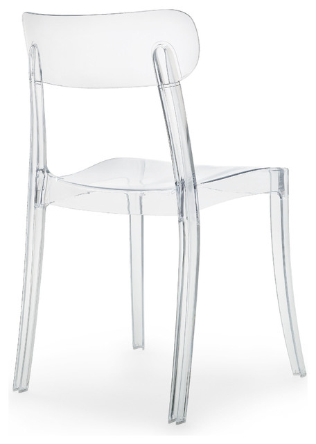 New Retro Stacking Chair, Transparent (Set of 4)