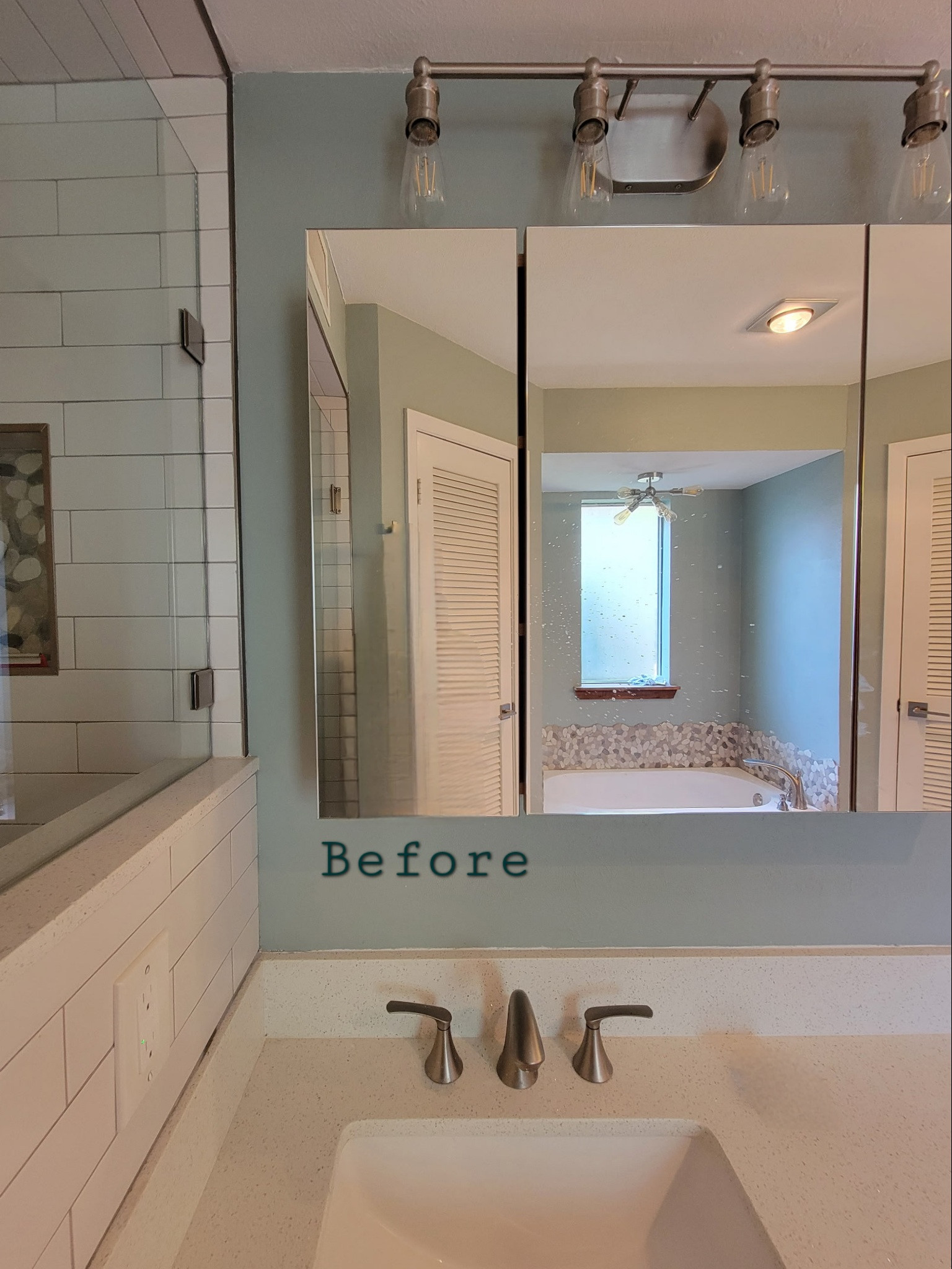 CONTEMPORARY MASTER BATHROOM WITH WALKING CLOSET