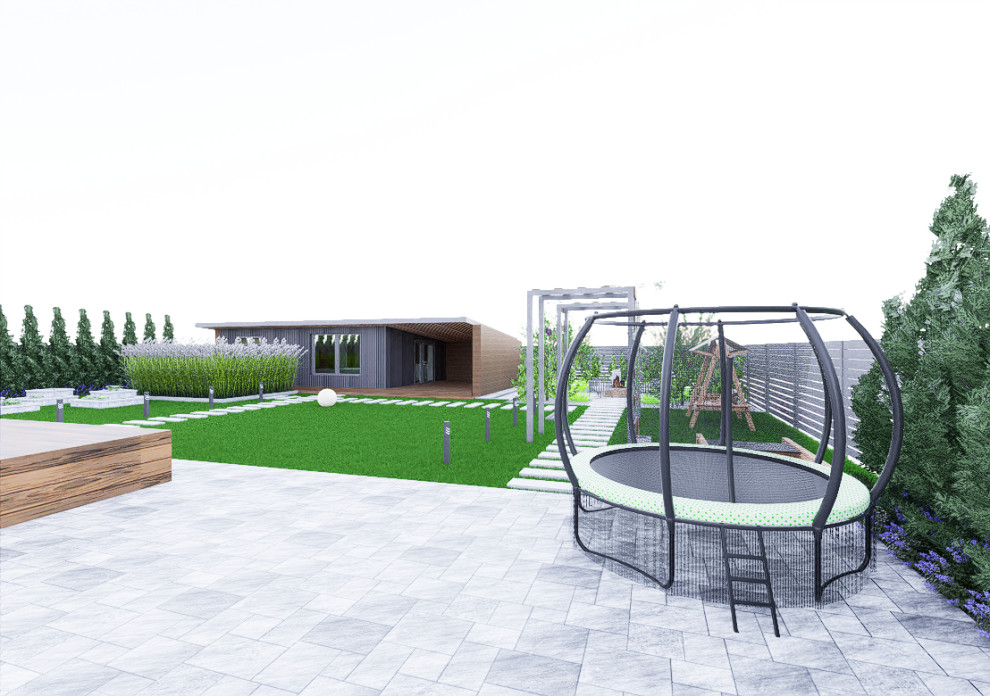 Дизайн участка 6 соток в современном стиле