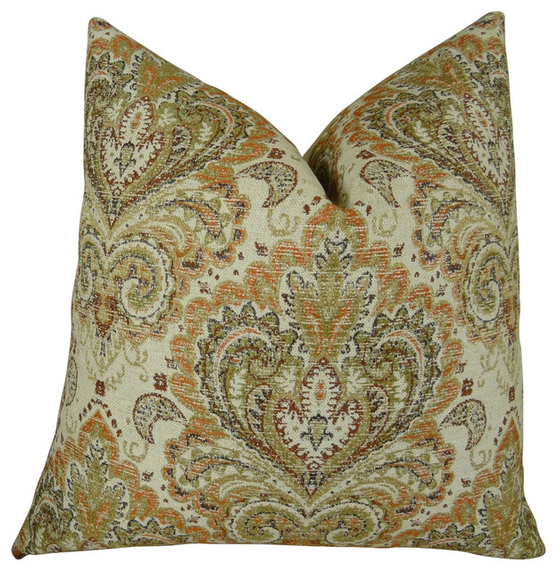 Thomas Collection White Brown High End Accent Pillow Mediterranean Thomas Collection White Brown High End Accent Pillow 20x26 Mediterranean Decorative Pillows