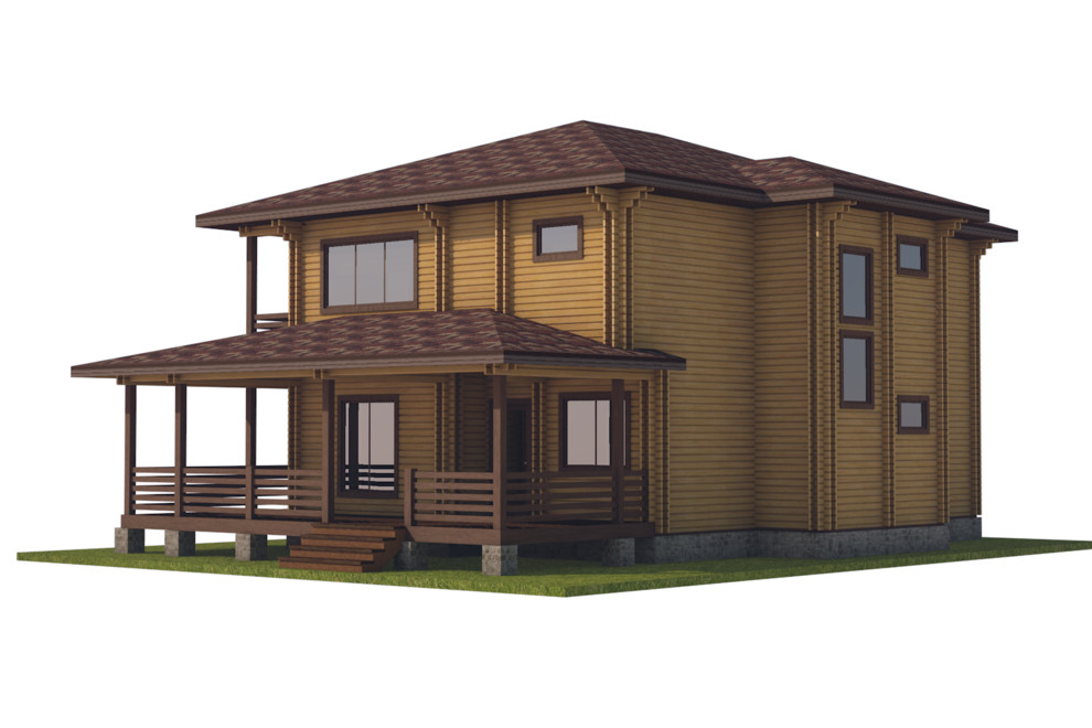 Коттедж из двойного бруса