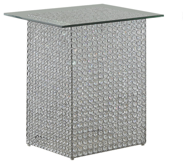 Laural Crystal End Table Contemporary Side Tables And End Tables