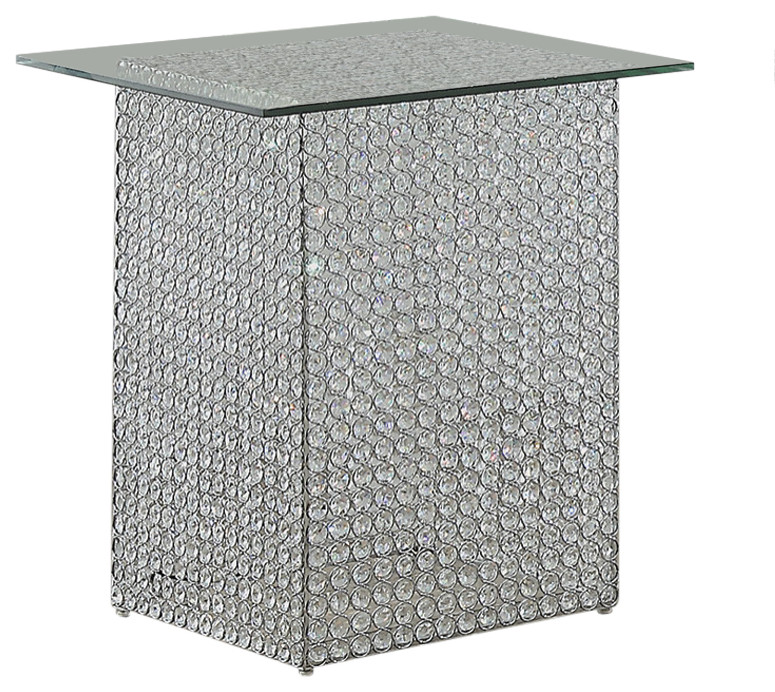 Laural Crystal End Table Contemporary Side Tables And End Tables