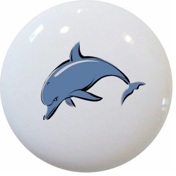 Dolphin Nautical Ceramic Knob
