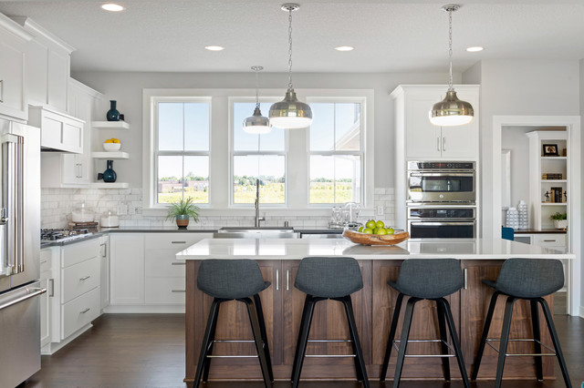 White Cabinets And A Wood Island, What Color To Paint Kitchen Island With White Cabinets