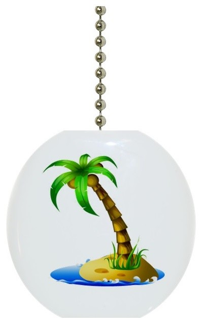 Palm Tree Island Ceiling Fan Pull