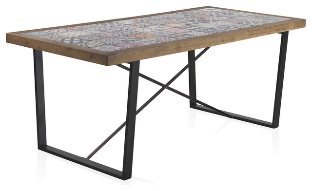 Alicante Tiled Dining Table Rustic Tables By Geese
