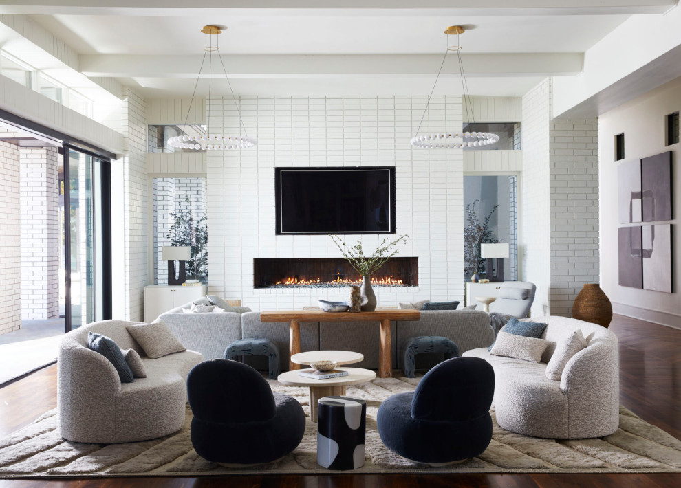 Inspiration for a contemporary family room remodel in Charlotte