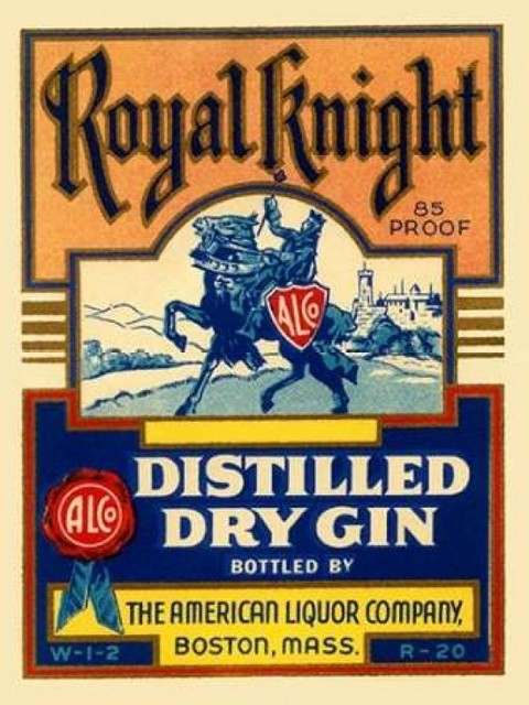 Royal Knight Distilled Dry Gin Poster Print By Vintage Booze Labels Midcentury Prints And Posters By Posterazzi