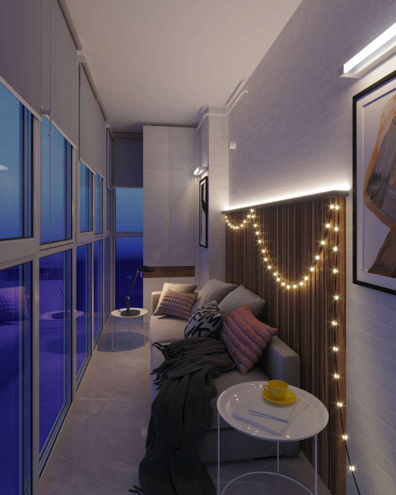 Современная квартира в ЖК Вересаево . Балкон