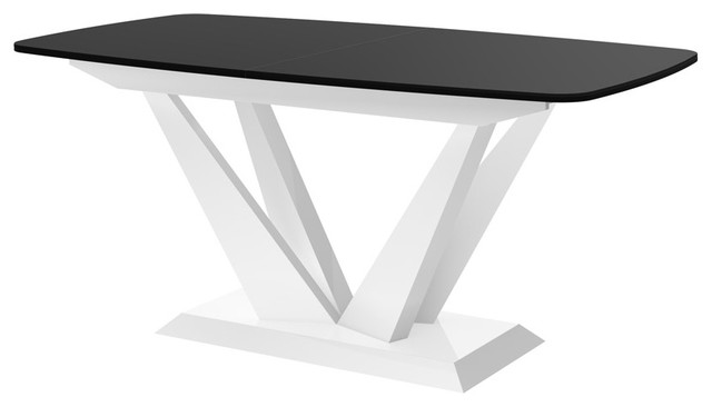 PERFETTO Extendable Dining Table , Black/White