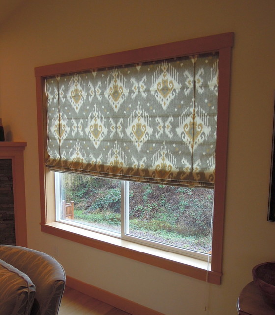 Custom Roman Shades - Beach Style - Living Room - Vancouver - by ...