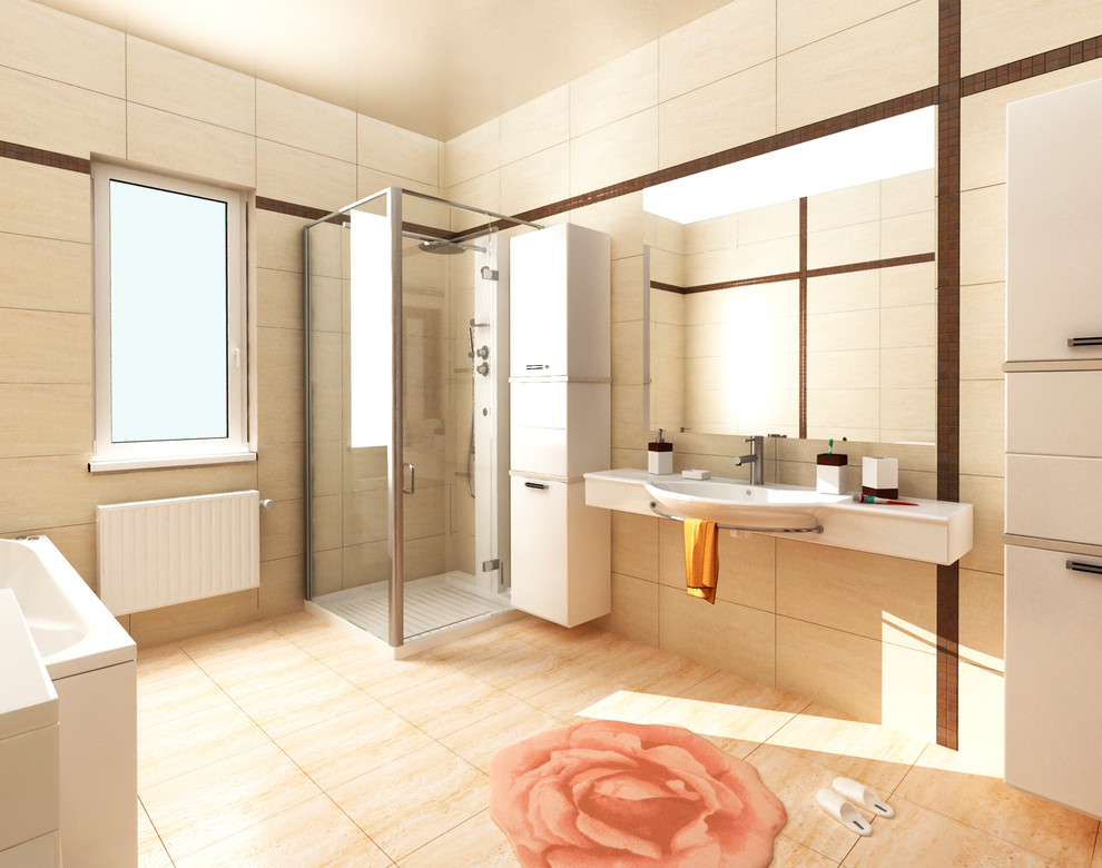 Интерьер гостевой ванны