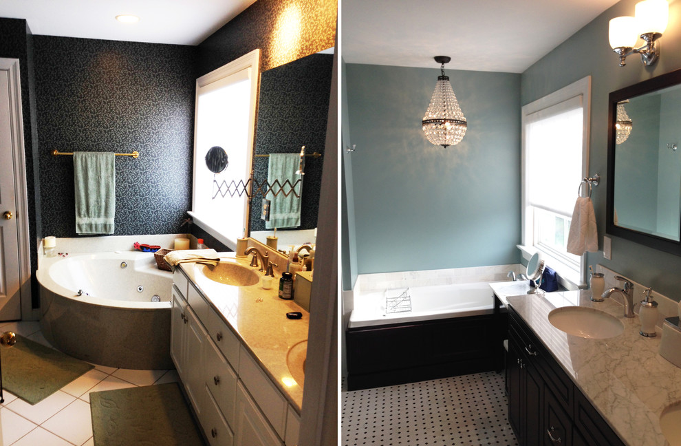 before and after bath room