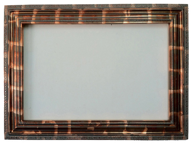 Gold Patina Classic Style Rectangular Mini Decor Picture Frame brown