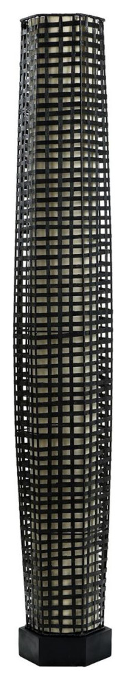 Up Light 1 Light Floor Lamp, Woven Black - Tropical - Floor Lamps - by ...