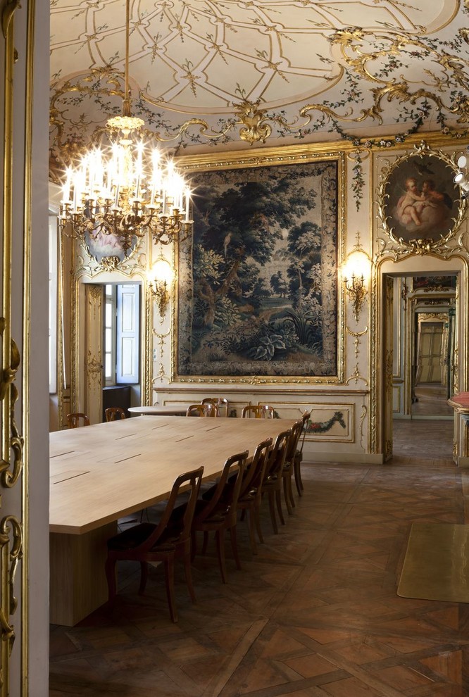 Traditional dining room in Turin.