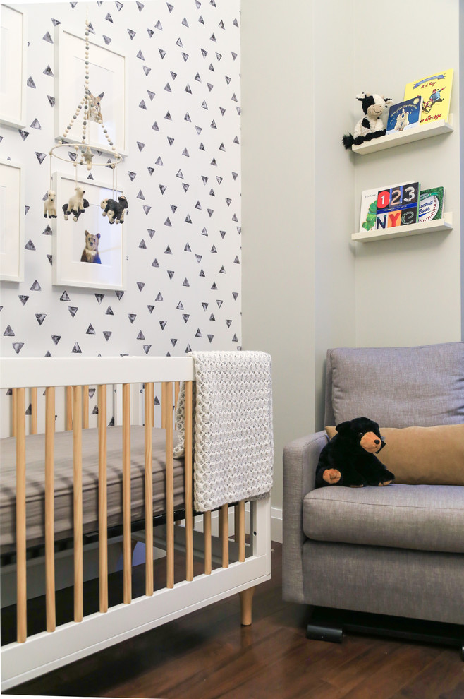Example of a mountain style nursery design in New York