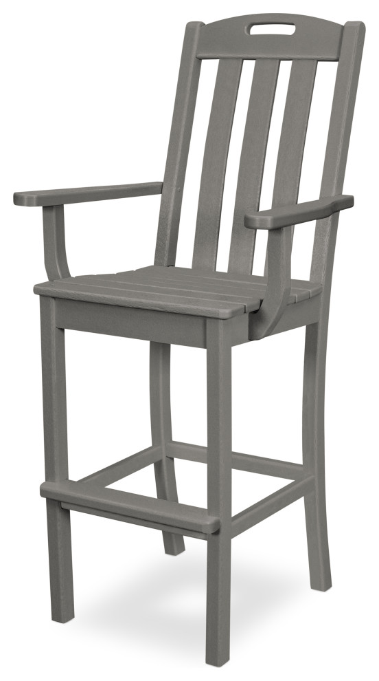 Trex Outdoor Yacht Club Bar Arm Chair Transitional Outdoor Bar