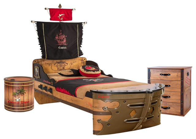 Cilek Pirate 4 Piece Twin Ship Bedroom Set With Comforter Set