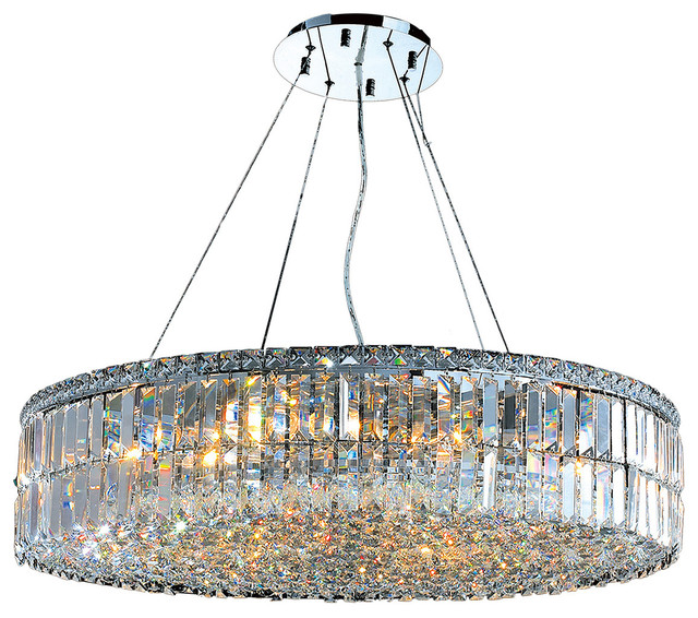 Round Chandelier With Crystals