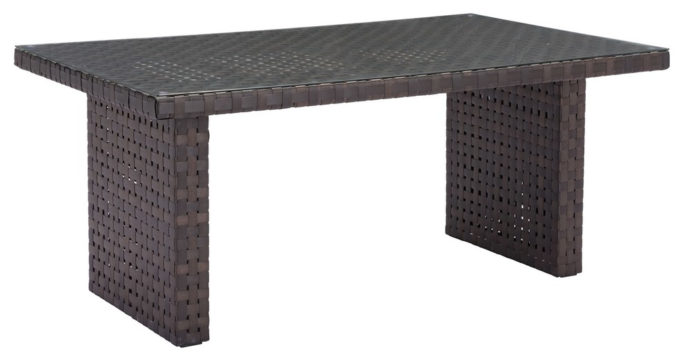 Modern Contemporary Urban Outdoor Patio Balcony Dining Table, Brown