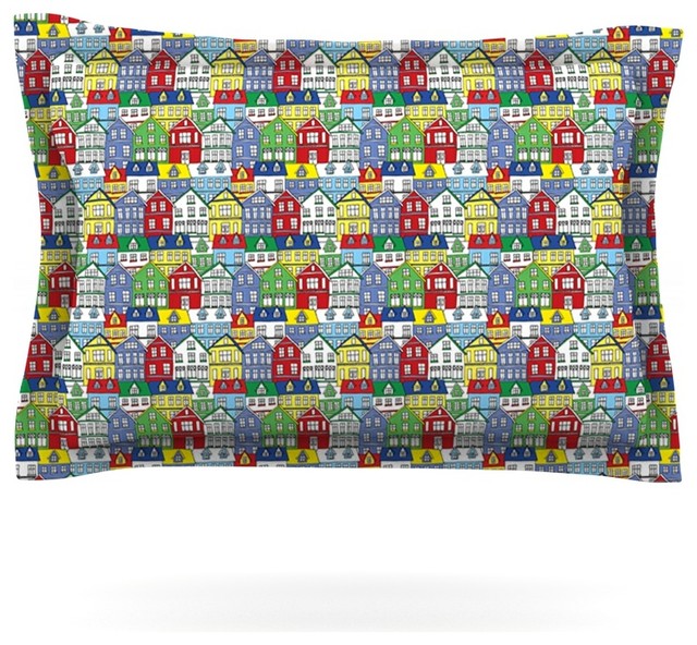 Holly Helgeson "Reykjavik" Rainbow Pattern Pillow Sham, Cotton, 30"x20"