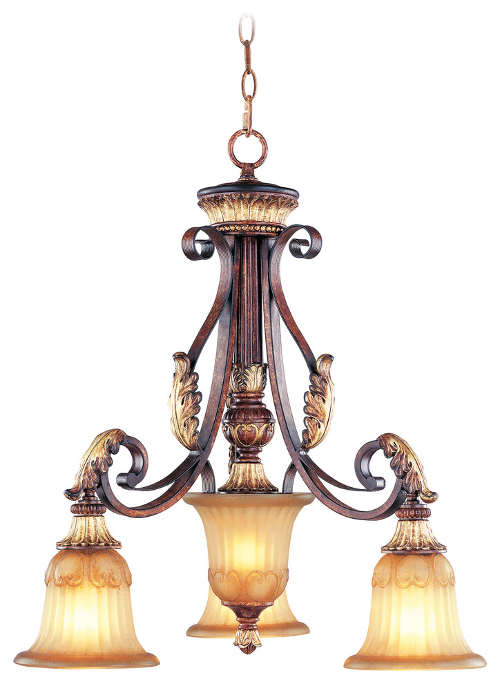 Villa Verona Chandelier, Verona Bronze With Aged Gold Leaf Accents Victorian Chandeliers